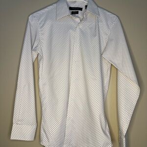 Men's White Patterned Shirt